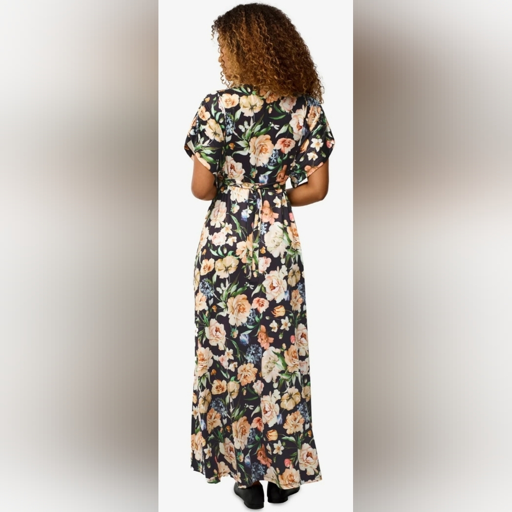🌼 Ellos Black Floral Maxi Dress - Picture 2 of 11